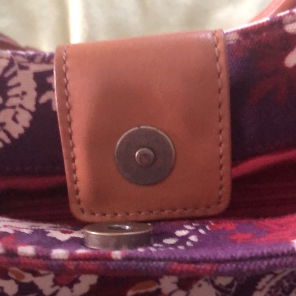 Talbots Purple Multicolor Paisley Medium Satchel Purse Handbag Bag - Picture 8 of 17